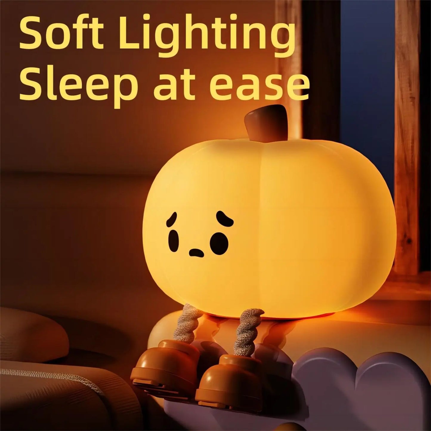 Adorable Silicone Pumpkin Night Light – Dimmable, Safe, & Perfect Halloween Decor for Kids