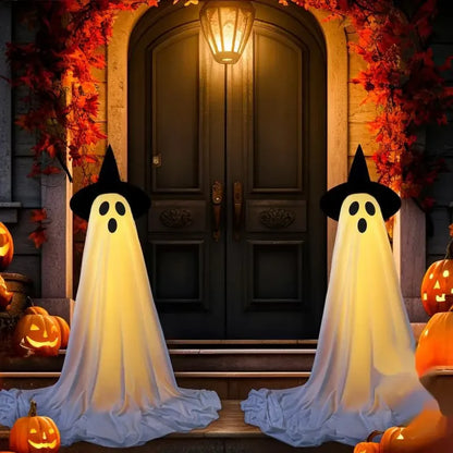 Spooky Ghost Halloween String Lights – Indoor/Outdoor Decor with Remote Control