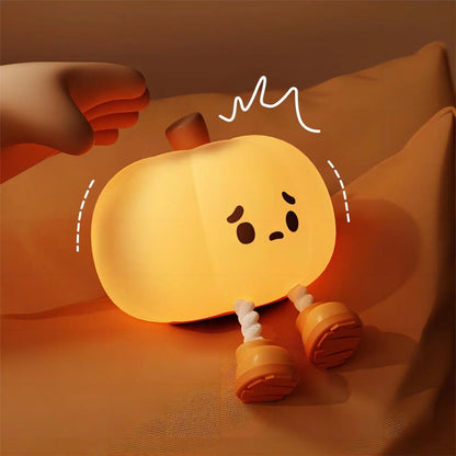 Adorable Silicone Pumpkin Night Light – Dimmable, Safe, & Perfect Halloween Decor for Kids