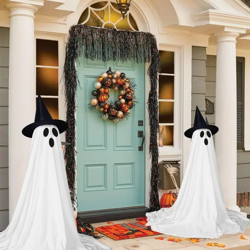 Spooky Ghost Halloween String Lights – Indoor/Outdoor Decor with Remote Control