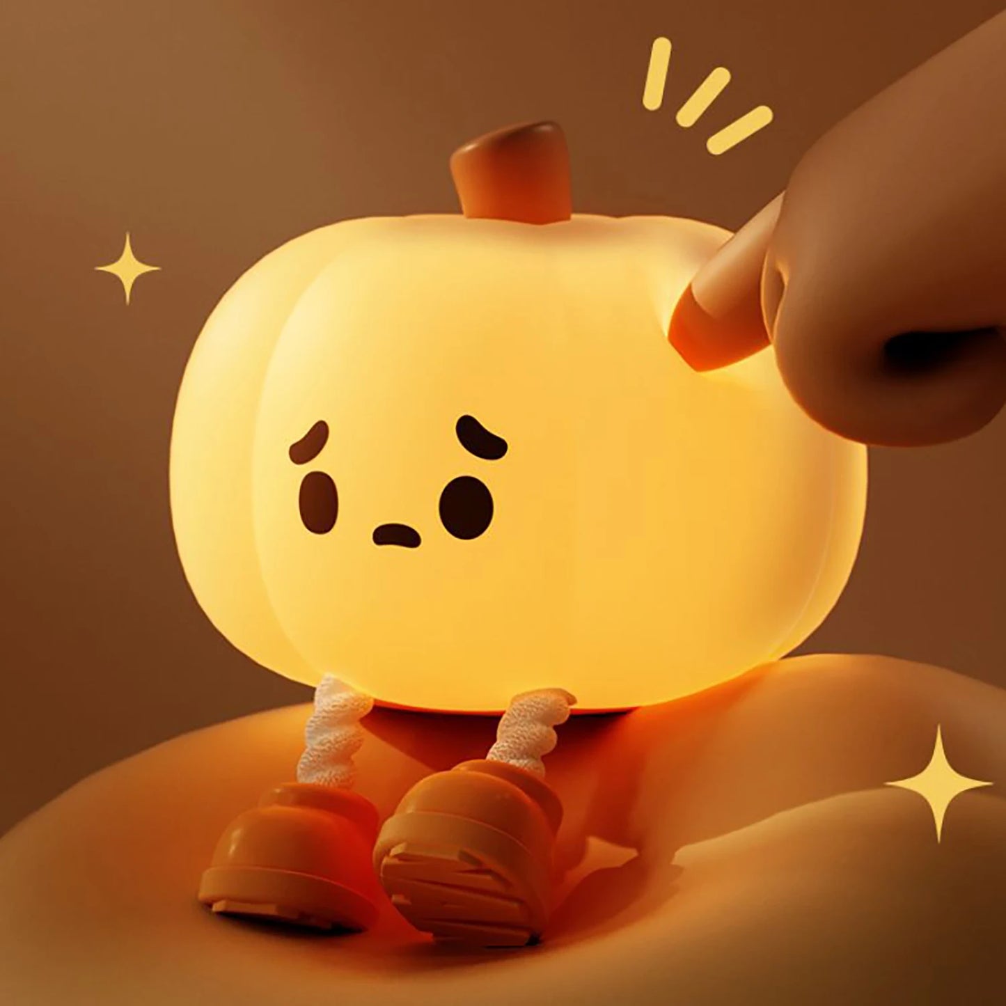 Adorable Silicone Pumpkin Night Light – Dimmable, Safe, & Perfect Halloween Decor for Kids